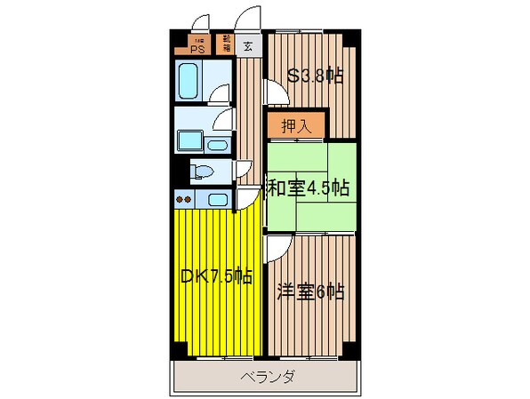 フレアつつじヶ丘の物件間取画像